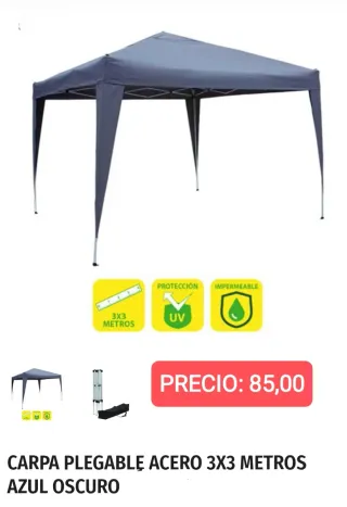 Carpa Plegable Sungarden 3x3m Blanca