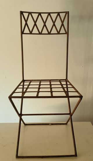 Silla metal jardín rústica