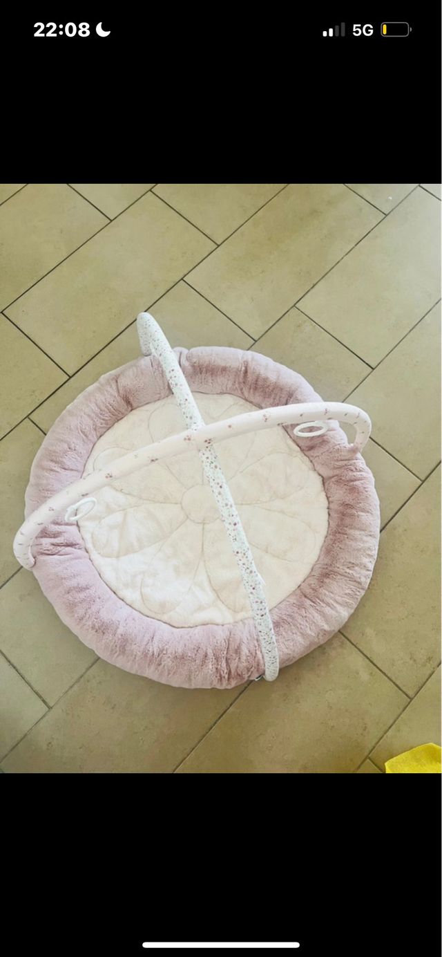 Alfombra arco bebé niña rosa