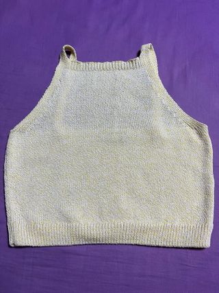 Top Amarilla tejido
