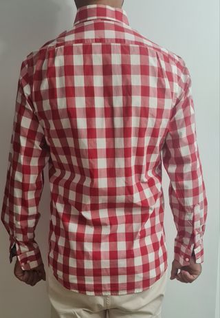 Camisa Carolina Herrera cuadros rojo-blanco