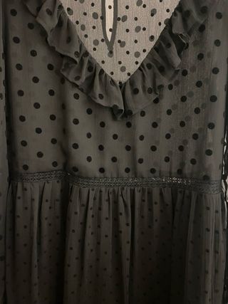 Vestido negro topos - Talla M