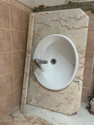 Encimera mármol lavabo - Baño