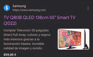 TV Samsung Q80BA 55" Smart