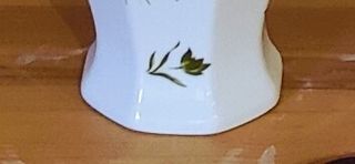 Jarrón porcelana verde blanco