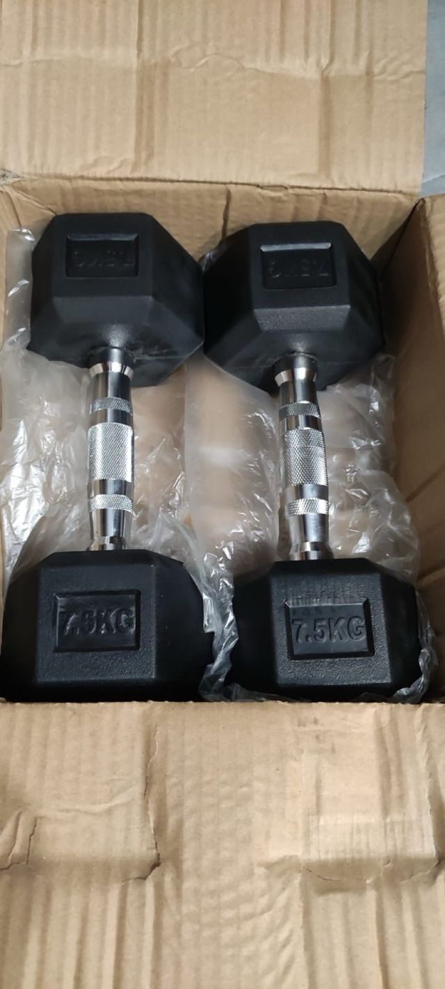 Mancuernas hexagonales 17.5kg - 2uds