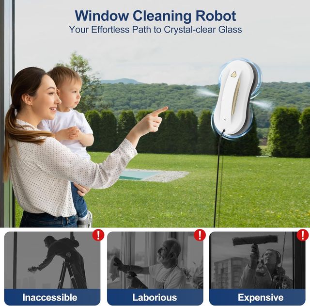 Robot limpia cristales ventana Doble pulverización