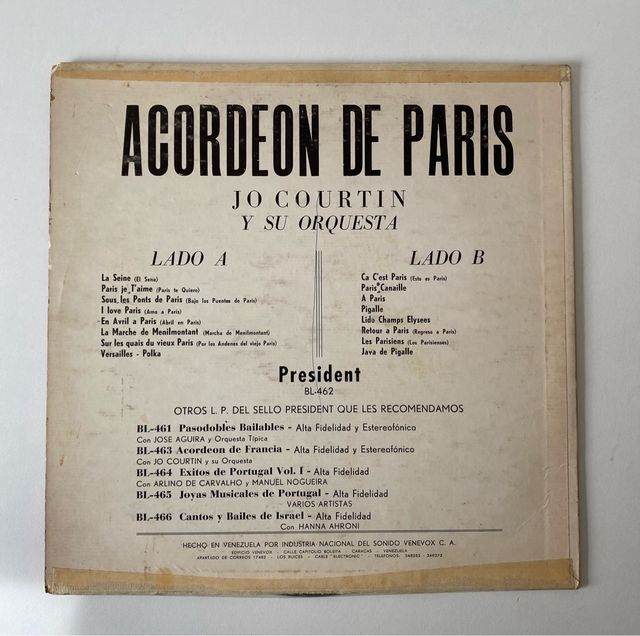 Acordon de Paris - Jo Curtin LP