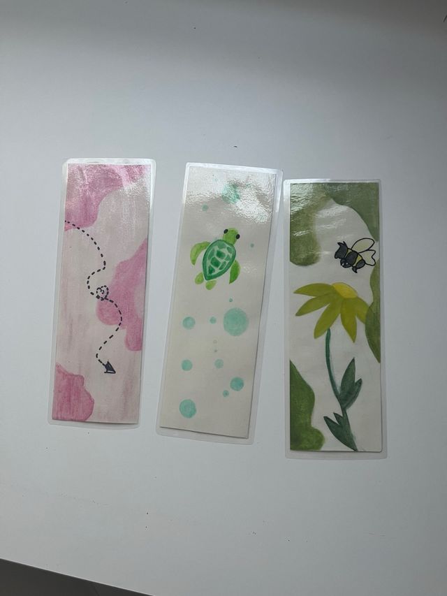 Marcapáginas acuarela: Pack x3