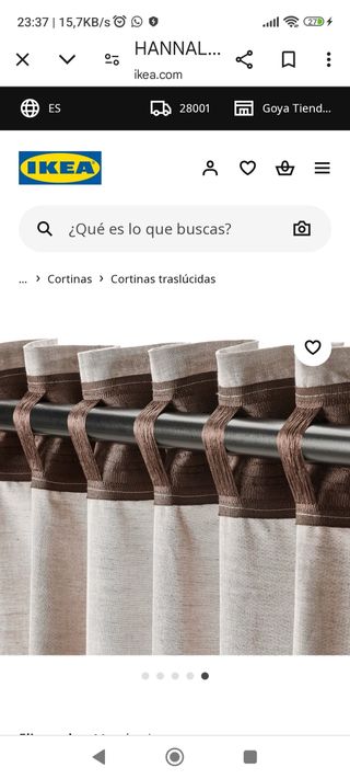 Cortinas translúcidas IKEA