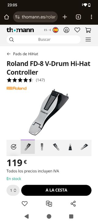 Roland FD-8 Pedal Control