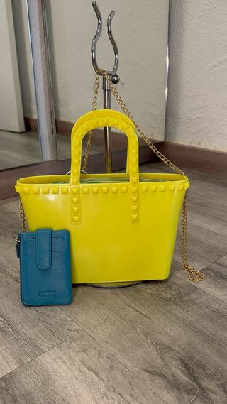 Bolso amarillo - Bolso de mano + monedero 