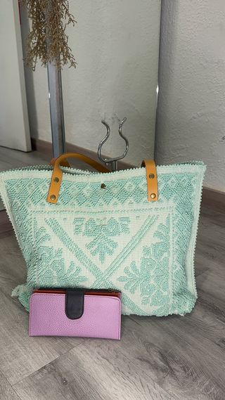 Bolso Tote & cartera | Verde & Morado