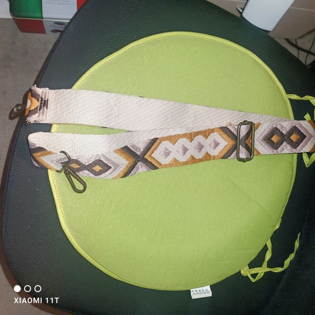 Correa Bolso - Beige y Multicolor