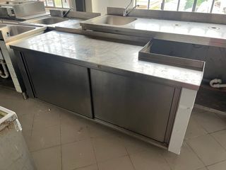 Banco da lavoro cucina professionale in acciaio