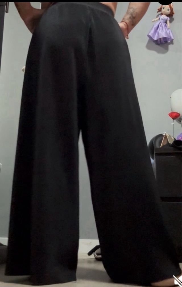 Pantalones anchos negros