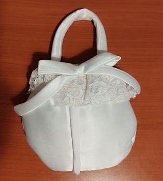 Borsetta sposa raso bianco