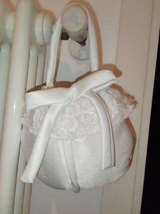 Borsetta sposa raso bianco