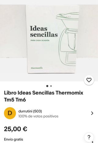 Libro nuevo Recetas, ideas sencillas Thermomix Tm6