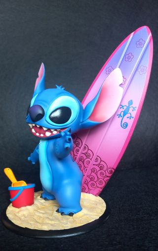 Figura Stich Surfista - Resina Pintada