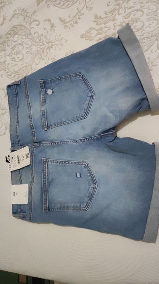Shorts vaqueros rotos hombre - L