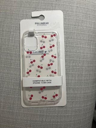 Funda transparente cerezas para iPhone 11 o XR