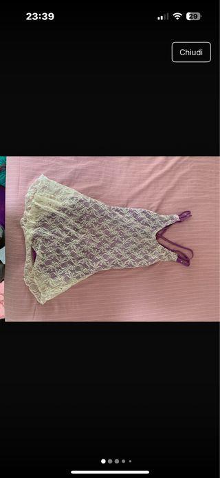 Body ragazza pizzo bianco e viola