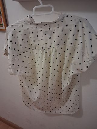 Blusa Blanco - Estrellas negras 
