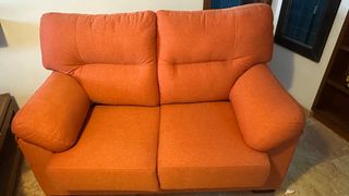 Sofá 2 plazas naranja