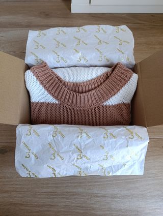 Jersey rayas marrón-blanco