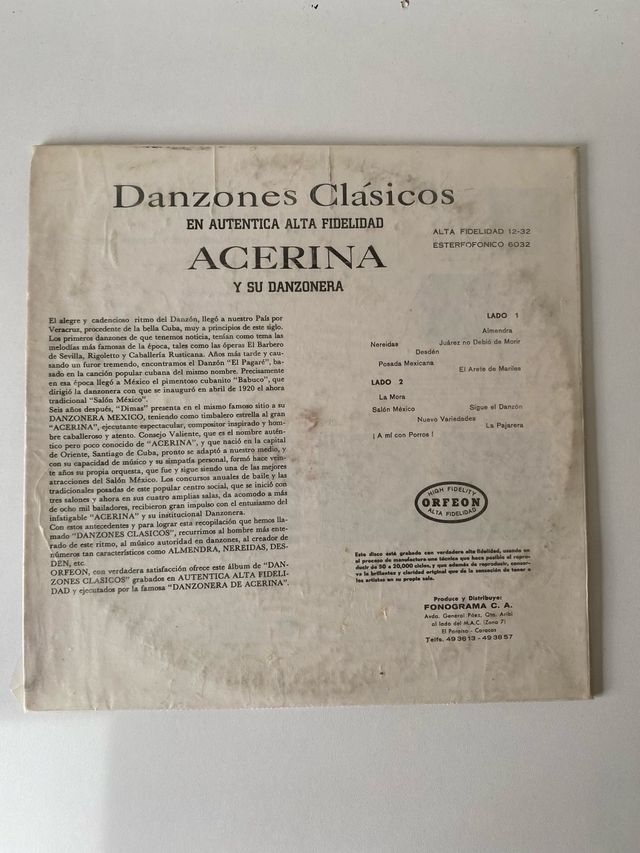Danza Clásica: Acerina y su Danzonera LP