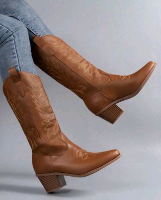 Botas vaqueras mujer marrón