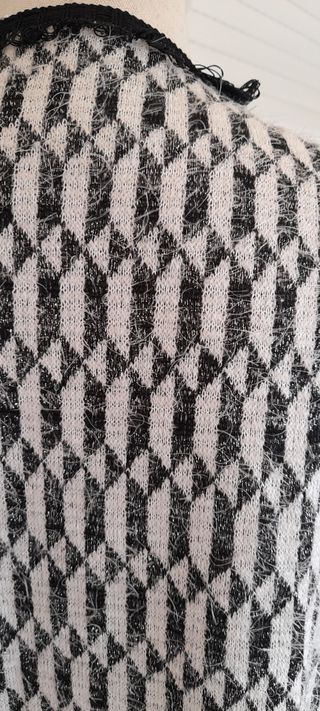 Chaqueta bicolor- Blanco y negro