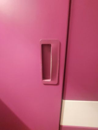 Litera infantil, cama alta, morada