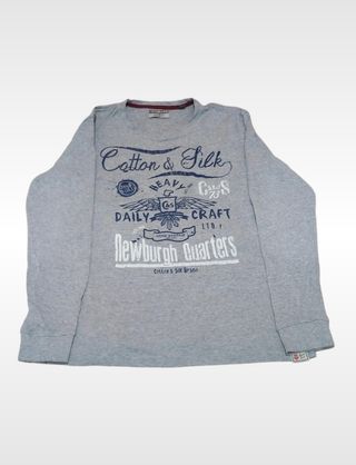 Maglietta Cotton & Silk Grigia