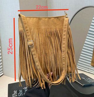 Bolso flecos marrón