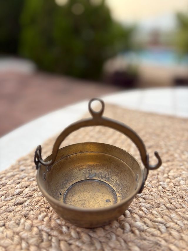 Pieza balanza bronce antigua