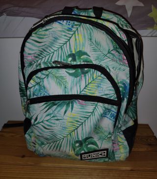 Mochila escolar Munich estampado plantas