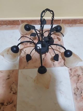 Lamparas techo 2 luces - Negro/Blanco