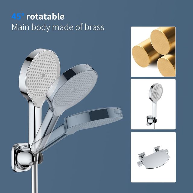 HOMELODY Grifo de bañera con ducha de mano cascada