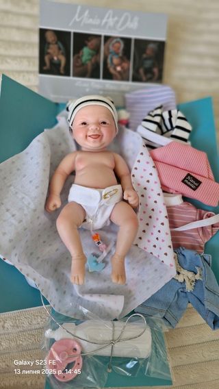 Mini bambola Reborn 18 cm in silicone, ragazza