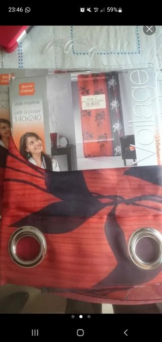 Cortinas rojas y negras 140x240 Irene zamora