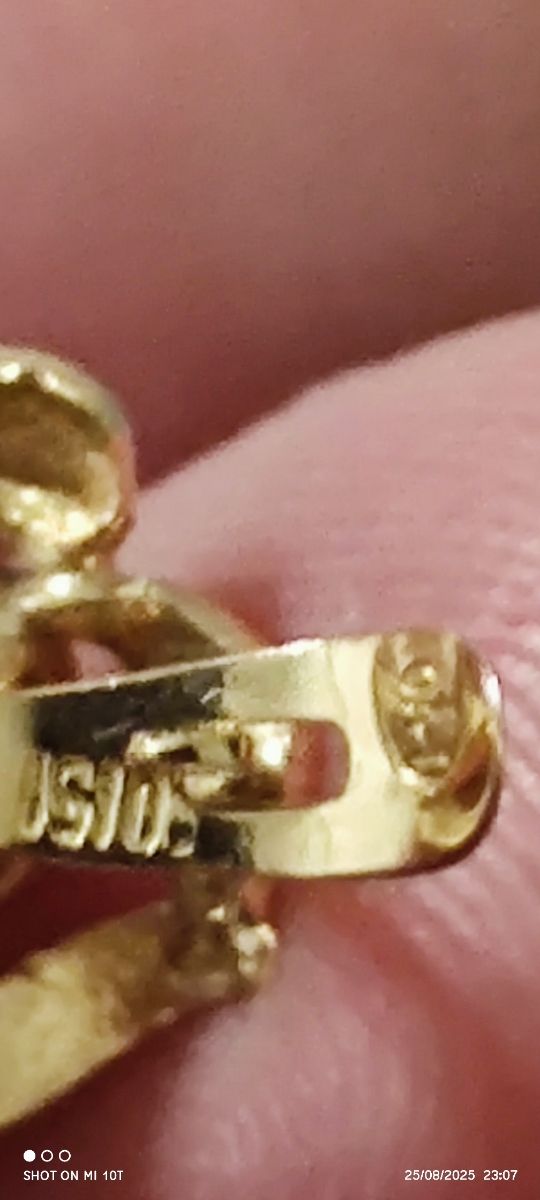 Pendiente oro 18k, perla & diamante