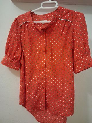 Blusa Kling - roja con lunares
