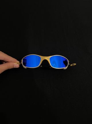 Gafas Sol azules doradas estilo funk
