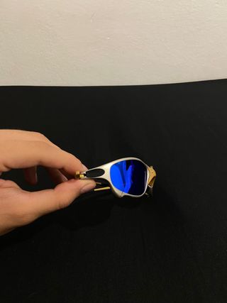 Gafas Sol azules doradas estilo funk