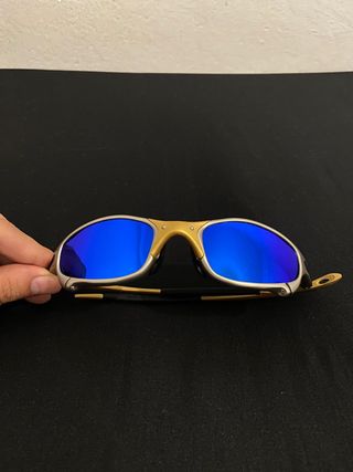 Gafas Sol azules doradas estilo funk