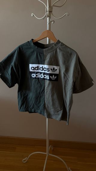 Camiseta Adidas bicolor - Verde y Gris