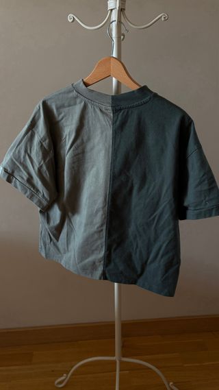 Camiseta Adidas bicolor - Verde y Gris