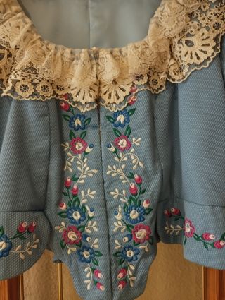 Corpiño Fallera Azul (No incluye manteletas)